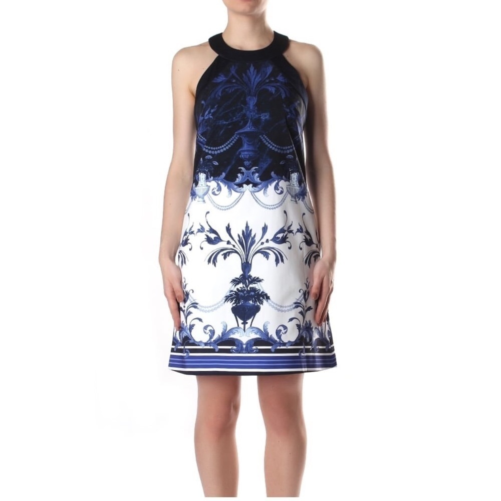 Ted Baker Molliat Blue Shift Dress with Bow Back - like new!